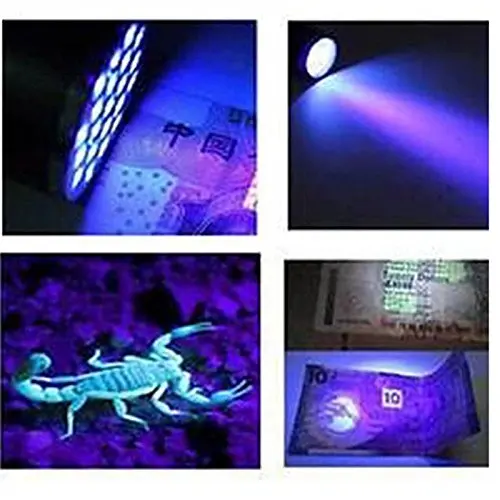 Ultraviolet 395nm LED Flashlight Dog Urine Bed Bug Detector Pet Stains Aluminum Body 51 LED Bright UV flashlights