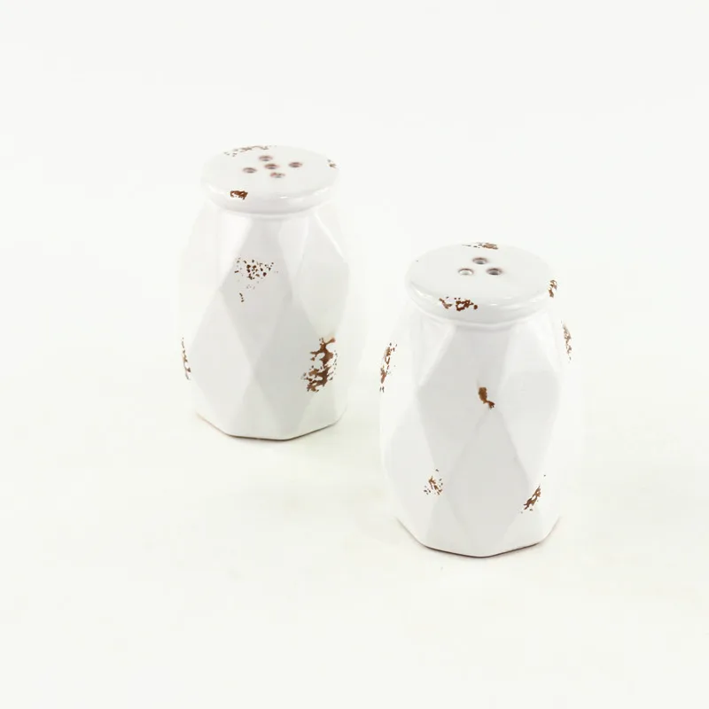 Декоративная керамическая посуда dehua из терракотовой глины шейкеры для соли перца
