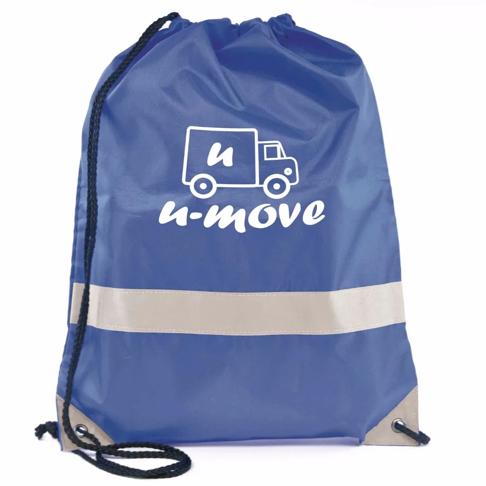 Promotional polyester waterproof nylon drawstring bag