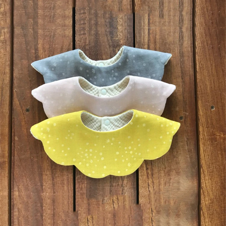 
Manufacturer Custom Food Grade Silicone Baby Bibs Waterproof Plain Color Round Baby Bib 