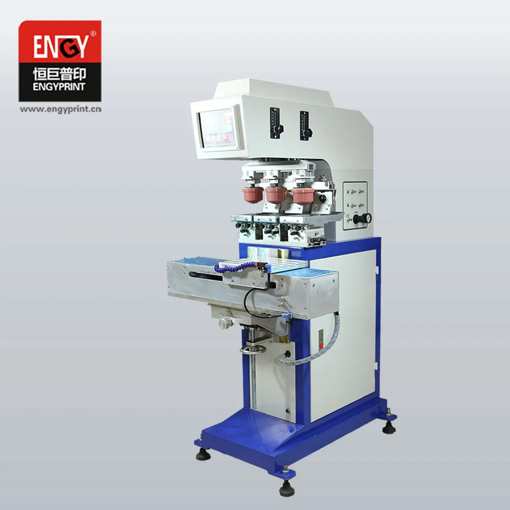 Independent 3 color Shoe Heel Pad Printer / Printing Machine