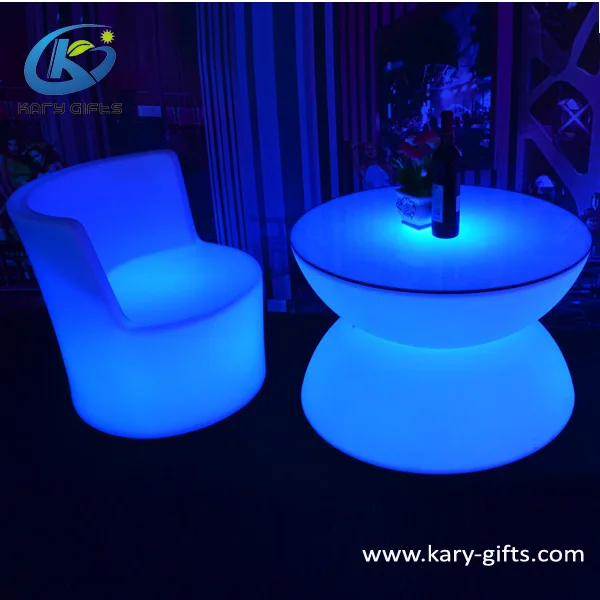 Led пластиковый стол пульт дистанционного управления Белый журнальный столик