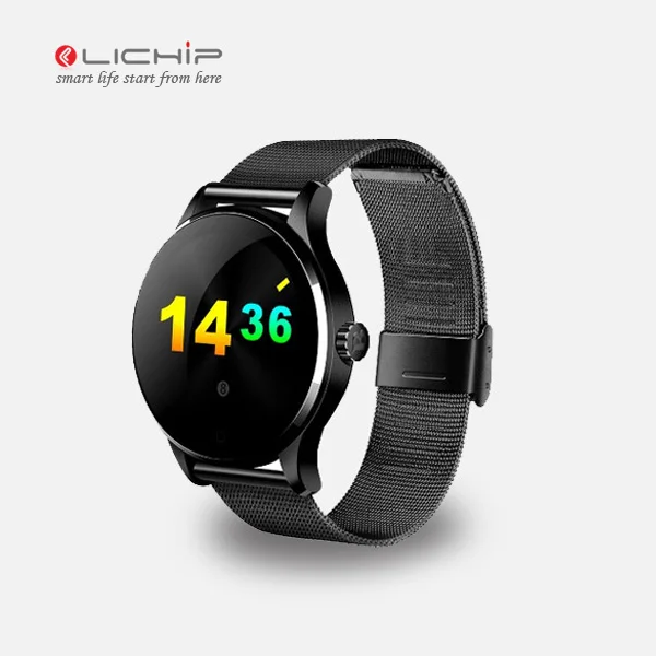 LICHIP L-K88h высокое качество здоровья роскошные кожаные smartwatch k88 android smart часы без sim-карты