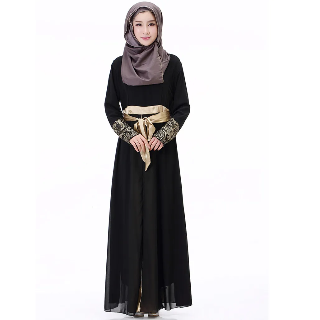 
Fashion Islamic Turkish Clothing Wholesale Women Abaya Muslim Dresses Long Sleeve Dress 