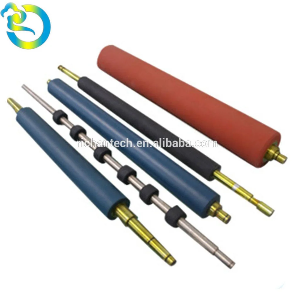 Customized OEM POS machine High Precision SUS 303 shaft Coated Silicone Roller Rubber Platen