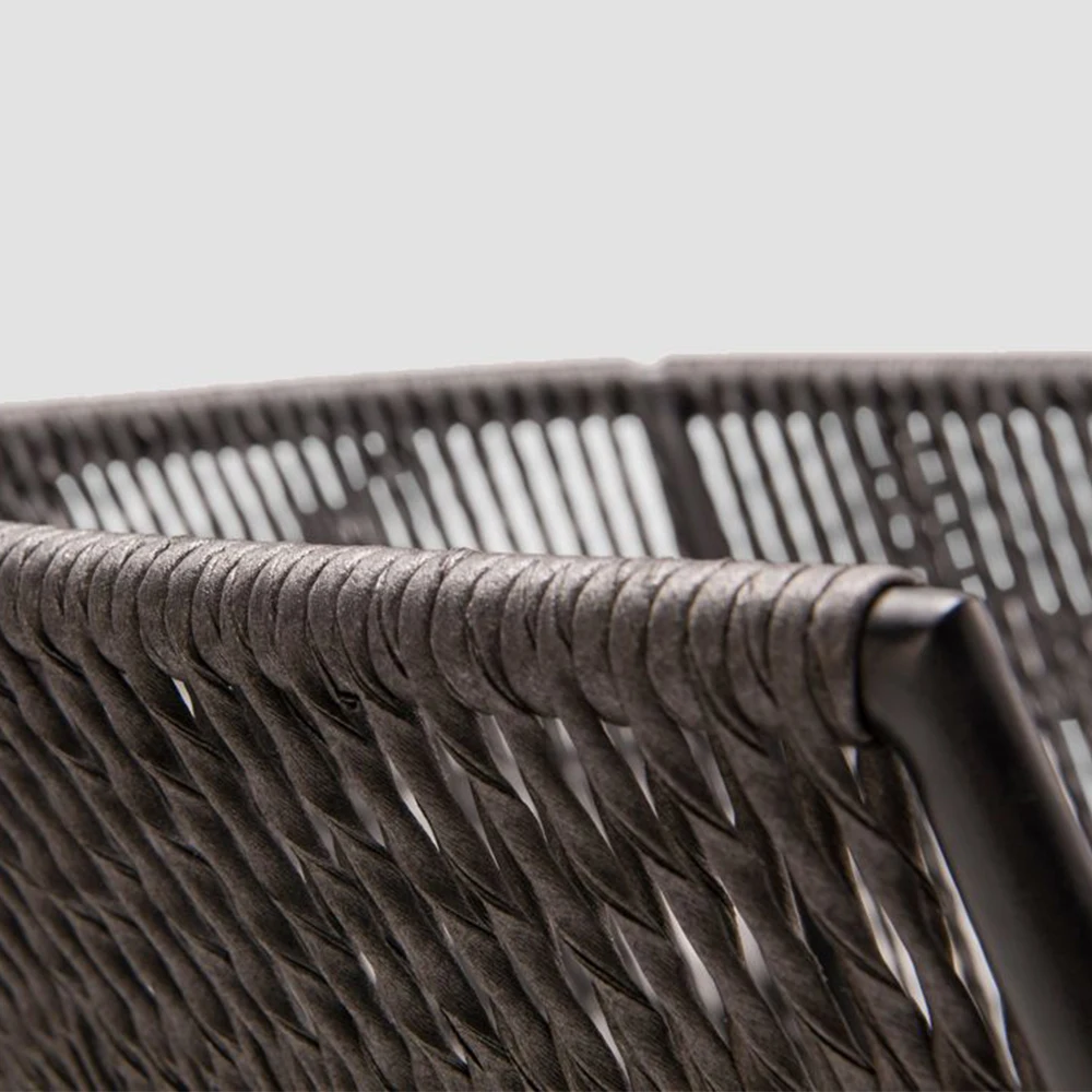 Современный роскошный алюминиевый плетеный стул из ротанга и тикового дерева для ресторанов и отелей