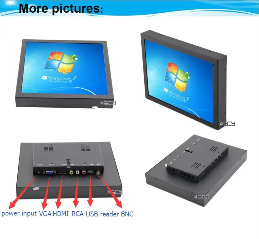 Водонепроницаемый / всепогодный особенности 10 дюймов жк-монитор видеонаблюдения