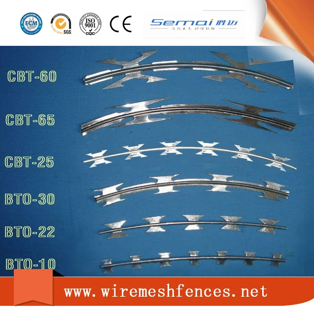 
cheap hot sale barbed wire razor wire mesh wall spike(factory) 