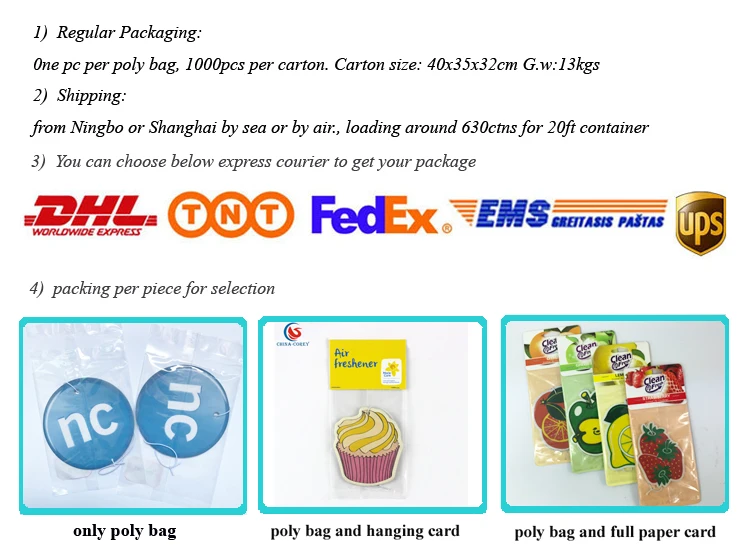 
coffee scent car air freshener card for wholesale 