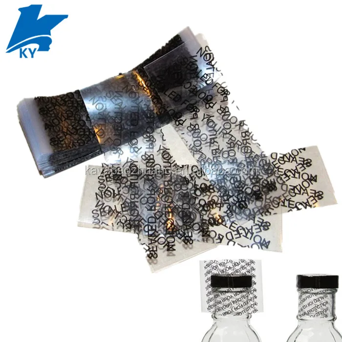 Sealed for your protection labels, shrink cap seal, cut shrink bands