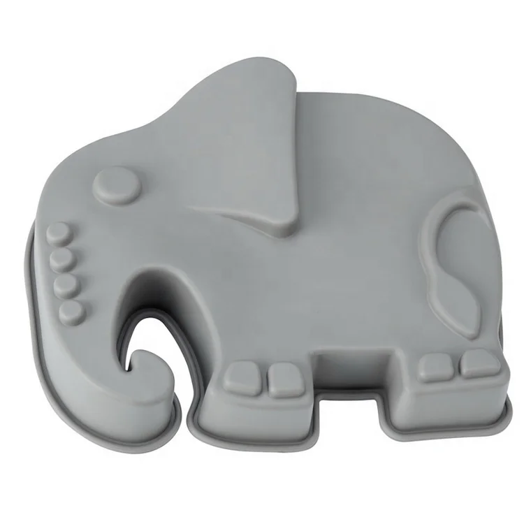 4 Different Cartoon Animal Shape Silicone Cake Molds/Baking Pans with Butterfly, Owl, Frog,Elephant