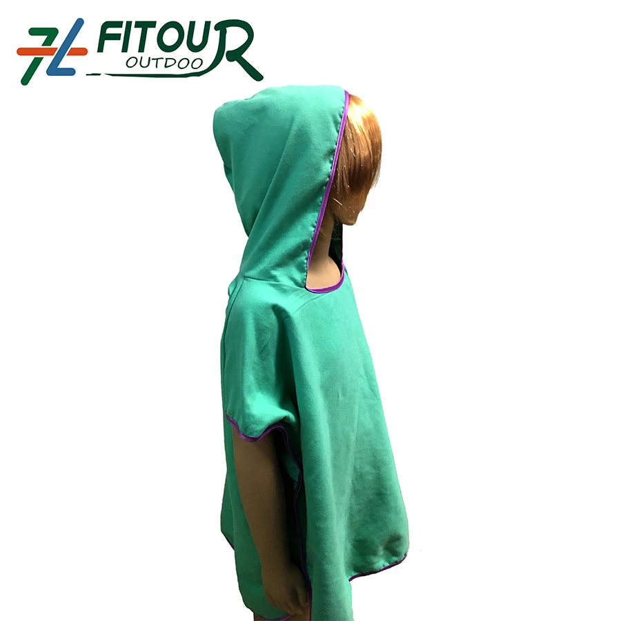 
 Полотенце WloveTravel для смены полотенец из микрофибры для серфинга быстросохнущее пончо с капюшоном пляжная Солнцезащитная накидка для детей  