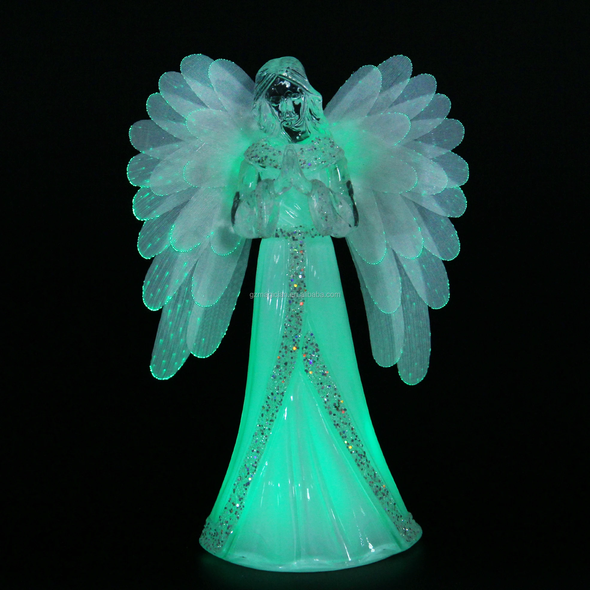 
battery operated led light color changing unique praying angel led ornament gifts home decor & festival celebrations 