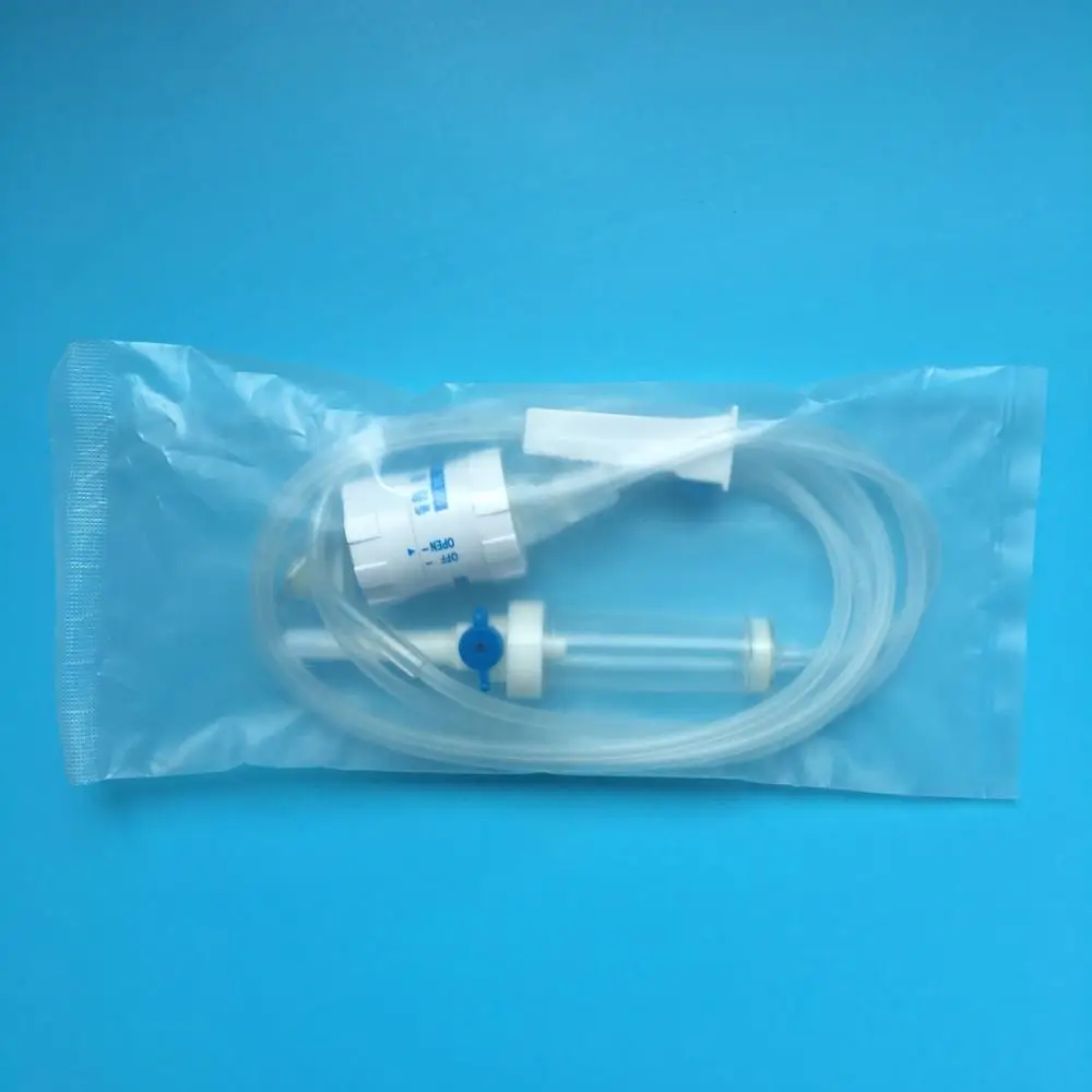 Infusion set with flow regulator & Y-site with finger protector