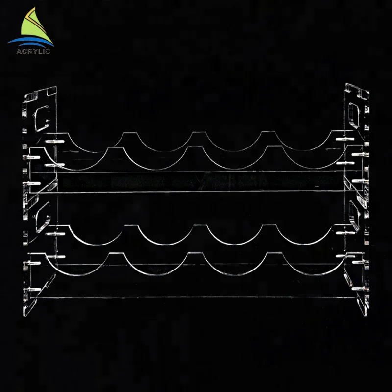 Freestanding Stack-able Wall-mounted Acrylic Wine Display Rack