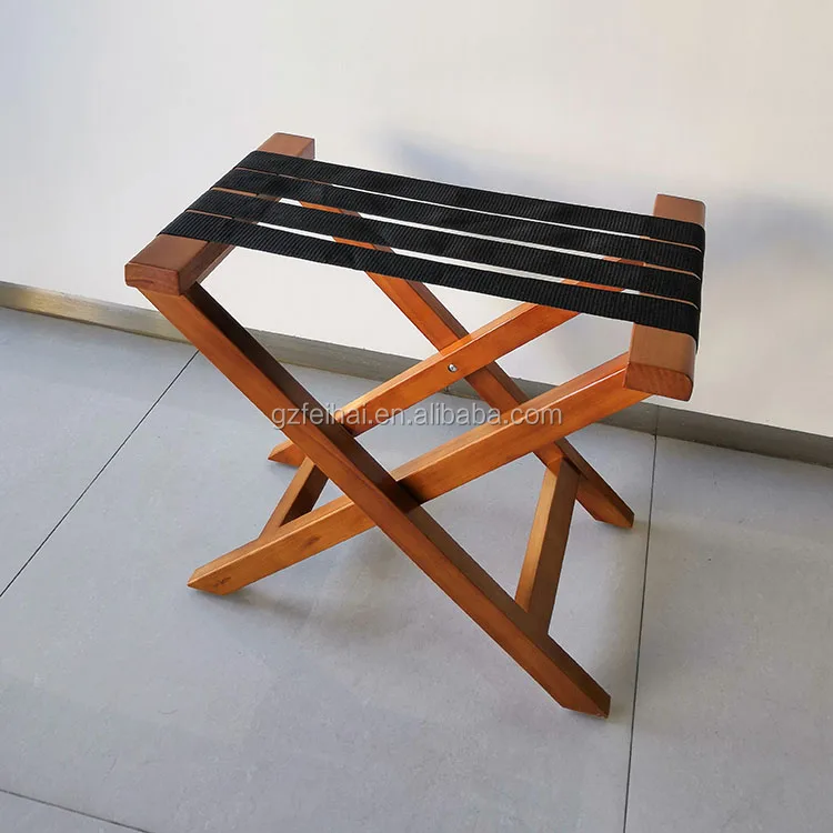 
 Лидер продаж, мебель для отеля, складная багажная стойка из массива дерева для багажа  