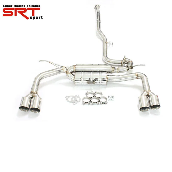 Exhaust system for Hyundai Rohens coupe downpipe with catalytic cat back with valve control stainless steel material with 4 tips