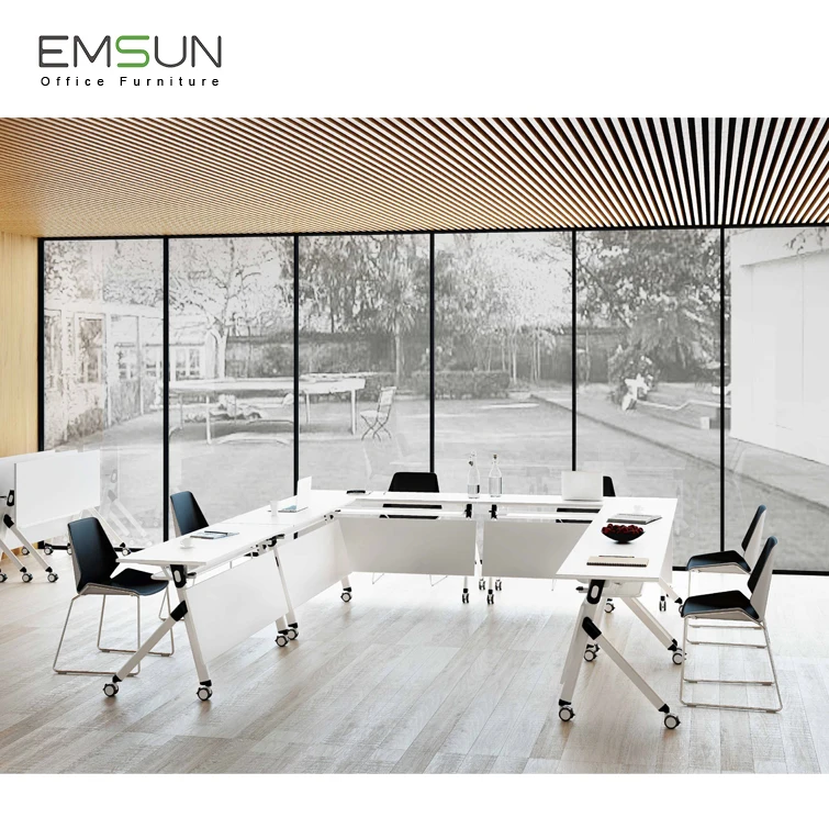 Modular Office Folding Training Table Foldable Conference Desk ZON-1 Meeting Table Design