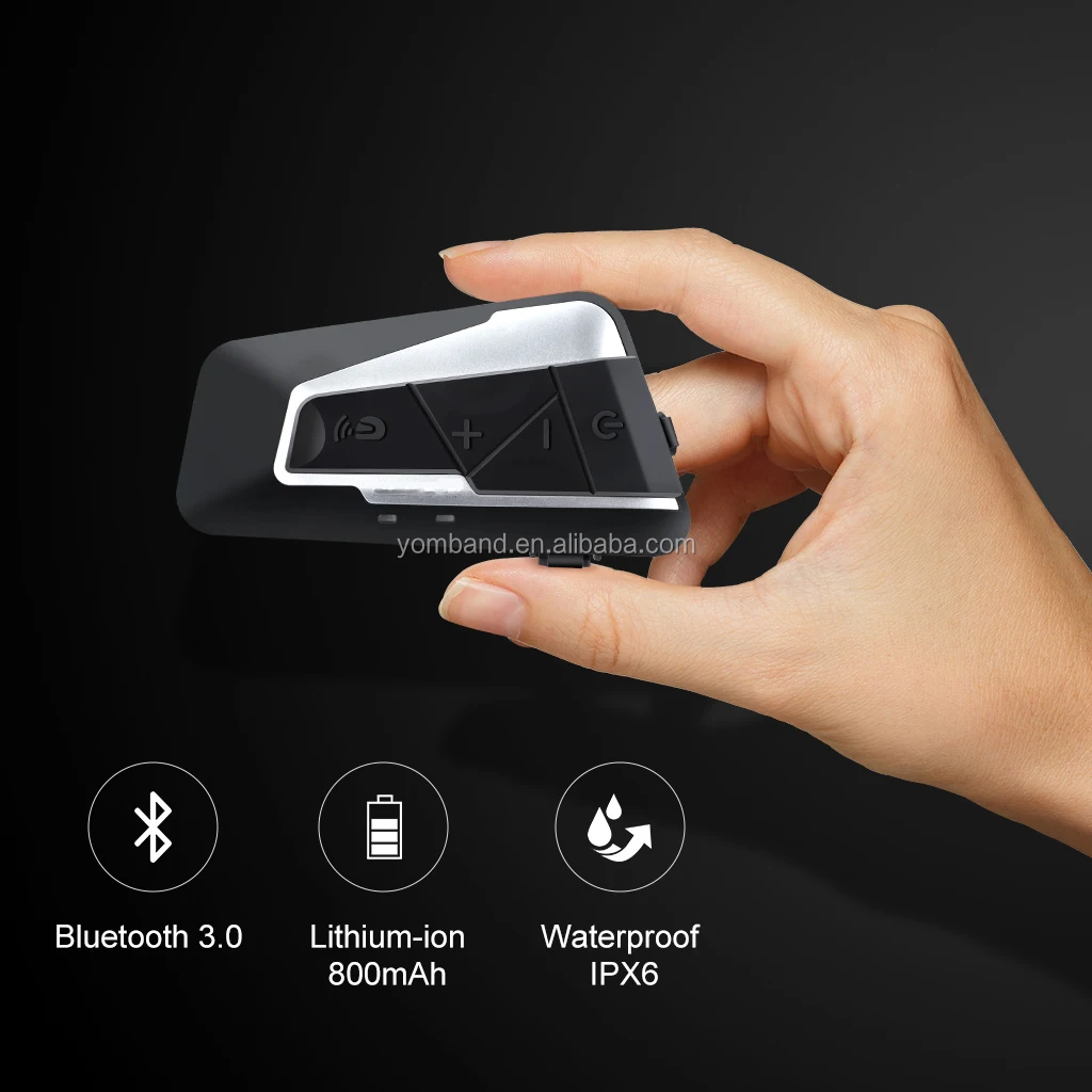 New arrival T9S FM 1200m waterproof BT intercom for helmet motorcycle helmet interphone headset bluetooth intecom