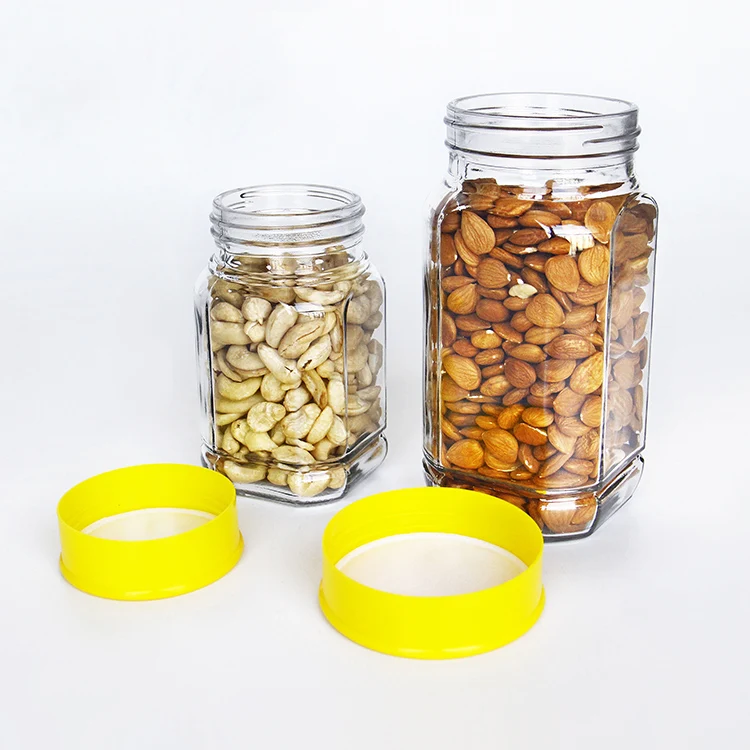 400ml 700ml New Type Food Industrial Coffee Packing Glass Jar with Plastic Lid for Coffee Beans Storage
