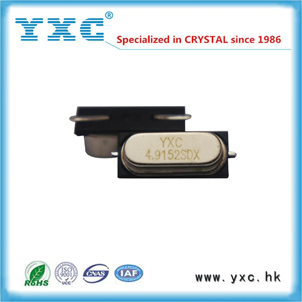 4.9152 МГц 49smd кварцевый генератор 49 S 20PPM 20pF пассивный кристалл HC-49SMD 2pin SMD 4.9152 МГц