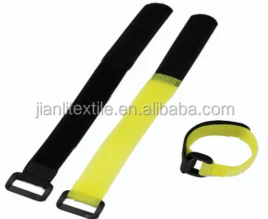 Custom plastic buckle hook and loop Cable Ties wraps Straps