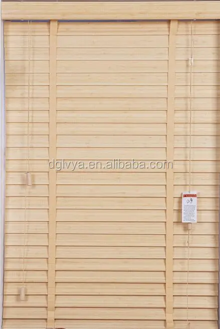 Natural Wood Waterproof Sunscreen Home decor 35mm 50mm Ladder Tape Bamboo Venetian Blinds
