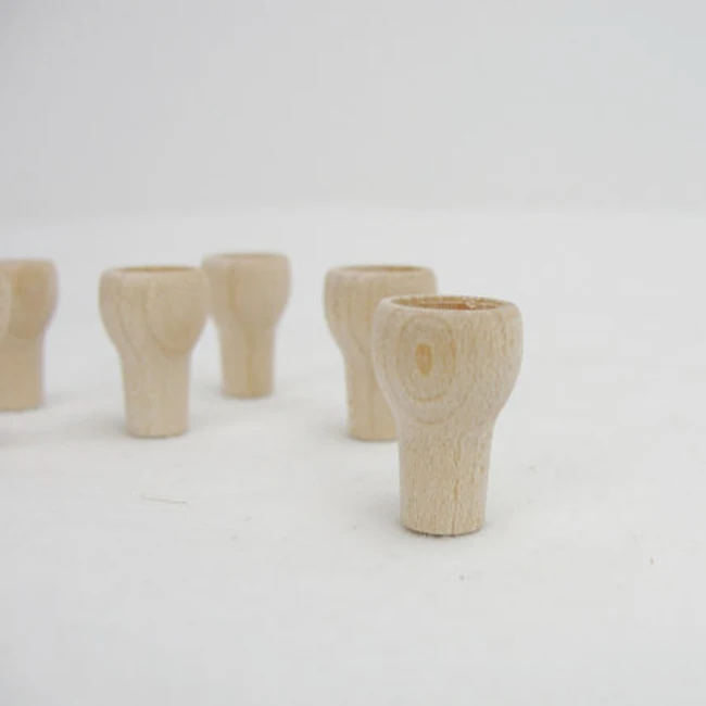 Custom natural Wooden Flower Glass Vase Base For Decoration