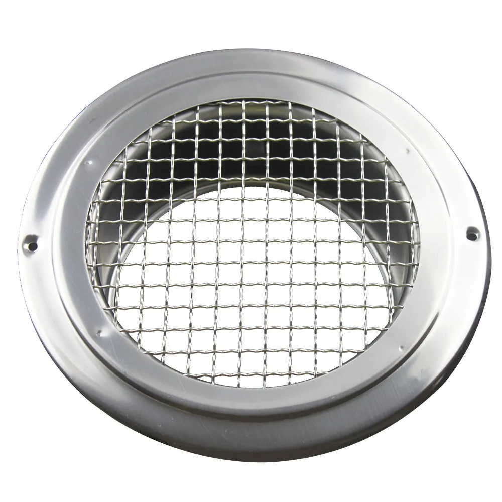 Stainless steel eave vent with mesh air vent cap
