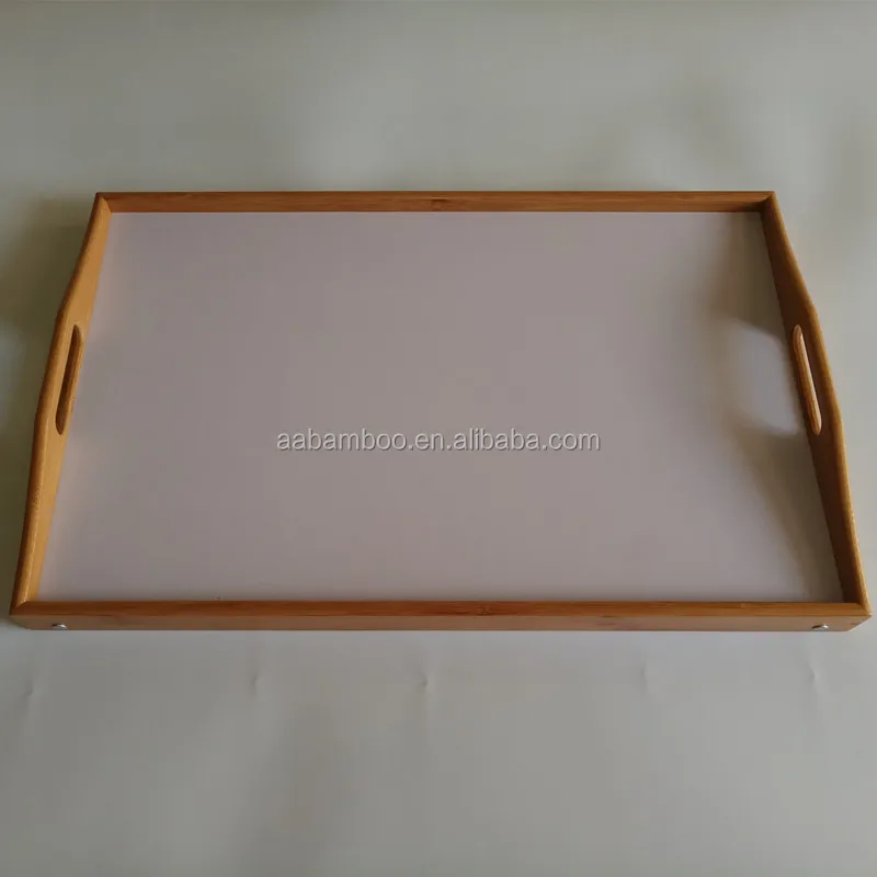 Bamboo wood foldable food tray breakfast table serving bed tray study laptop bed serving tray with legs
