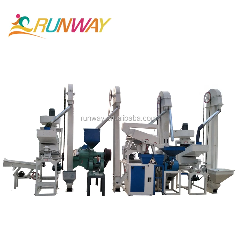 complete rice hulling and polishing machine/modern mini satake rice mill plant