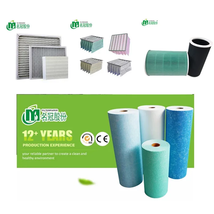 H14 99.99% filter efficiency HEPA filter raw material rolls