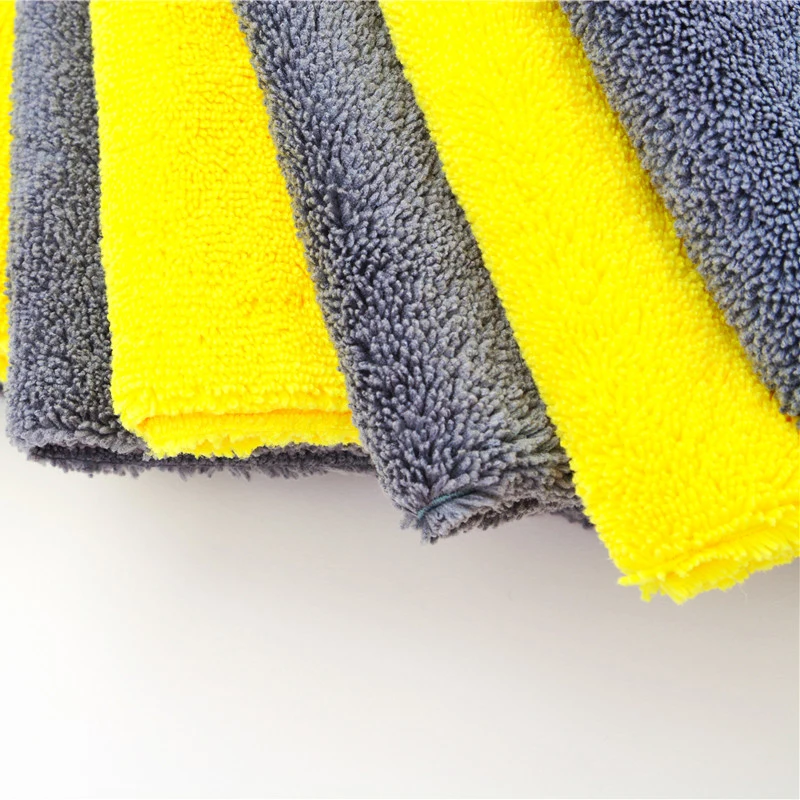 Premium edgeless thick double-sided car wash microfiber terry cloth