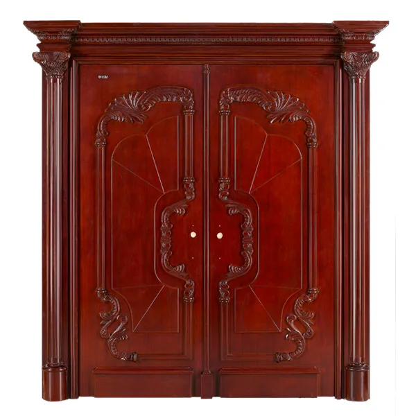 Hotel Doors Wooden Soundproof USA American Non Crack Rustic Luxury Entry Front Interior Door Wooden
