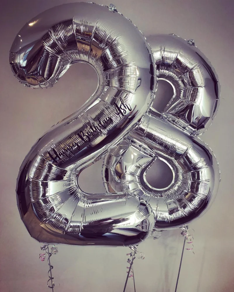 
TF 40 Inch Big Foil Balloons Number 0-9 Letter Foil Balloons Party Decoration Helium Happy Birthday Balloon Huge Size Jumbo Gold 