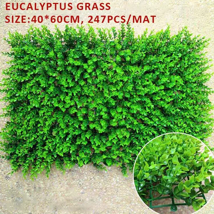 Artificial Plants Wall Boxwood Hedge Grass Mat eucalyptus grass