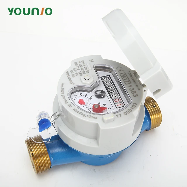 Custom logo Brazil Pakistan use digital control flow watermeter single jet cold water meter R160