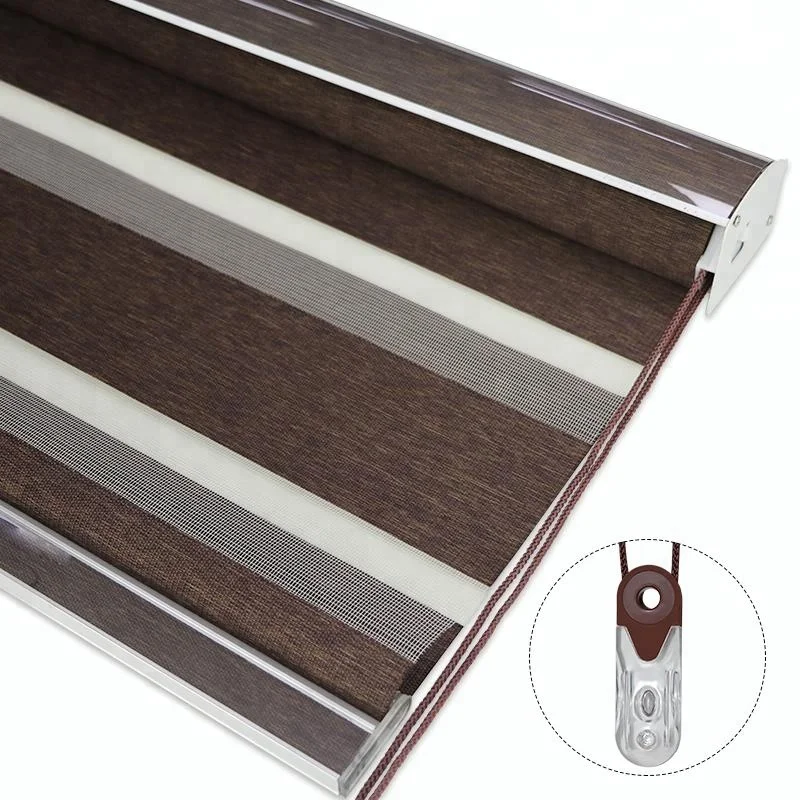 Luxury Indoor day night Solar double Window Zebra roller Blinds