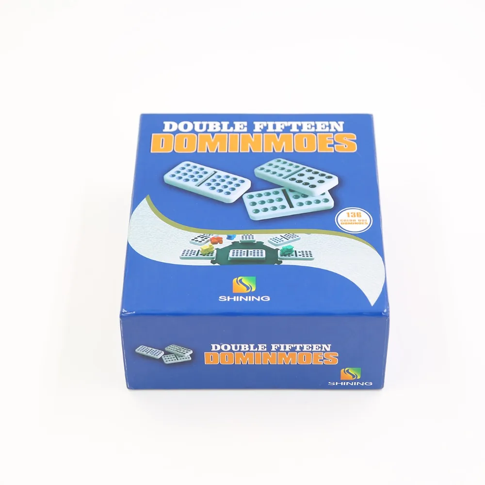 
Ivory dominoes double 15 Plastic for sale Game Set in Tin Box 