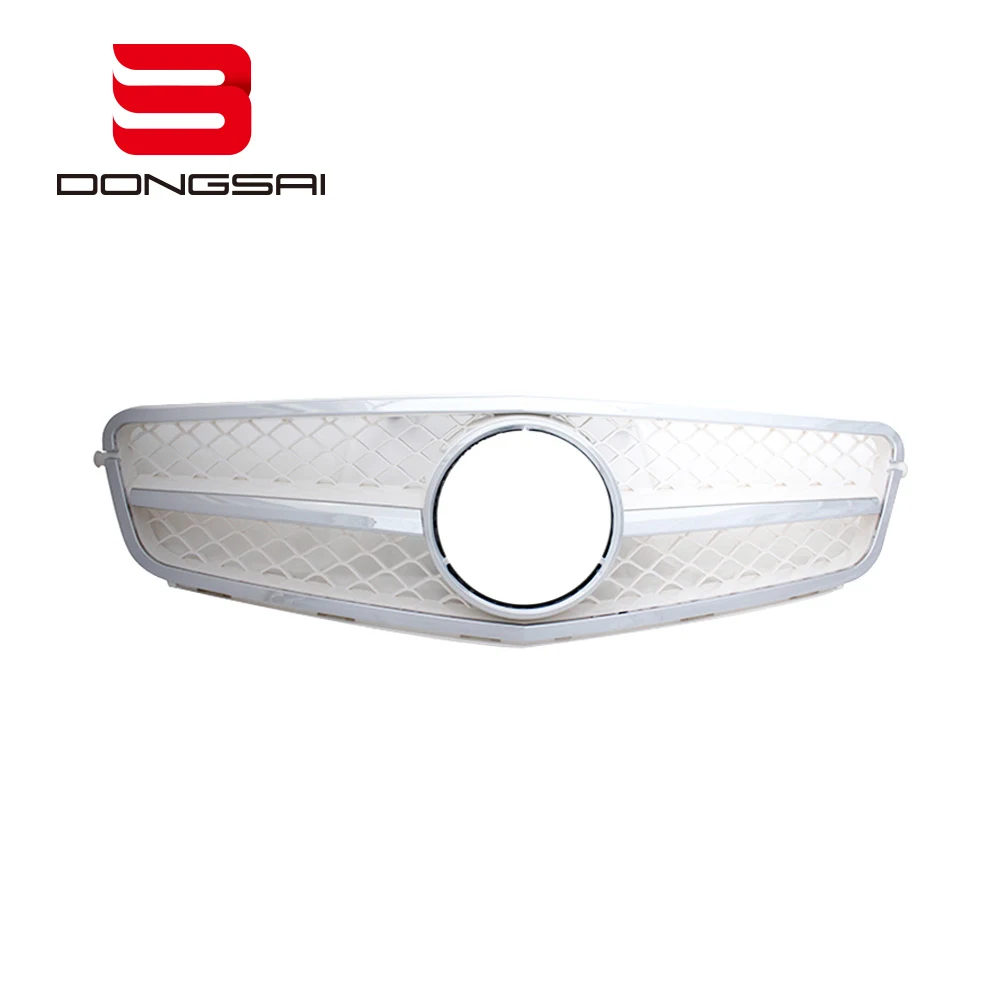 ABS White Front Bumper Honeycomb Mesh Grill Grille for Mercedes Benz C Class W204 C63 2007-2014