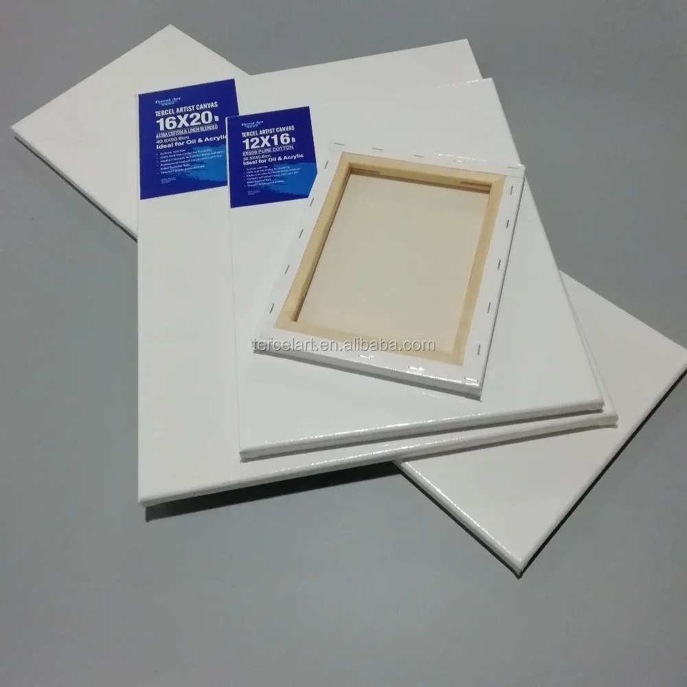 
pure cotton students used blank unbleached Stretched canvas, painting canvas for Studio ;Artist using canvas 