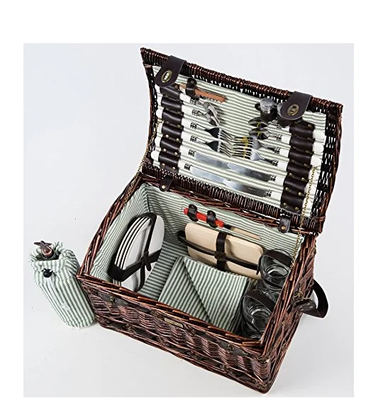 
Wholesale popular wicker picnic basket set for 4 persons 