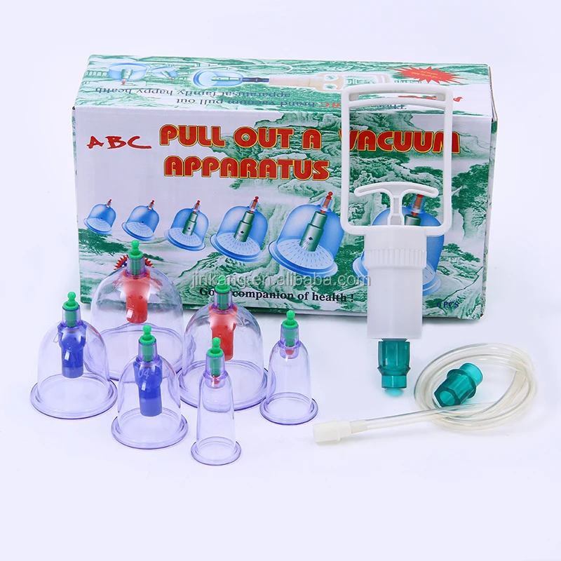 
Disposable Plastic hijama cups cupping hijama cups with 6cups 