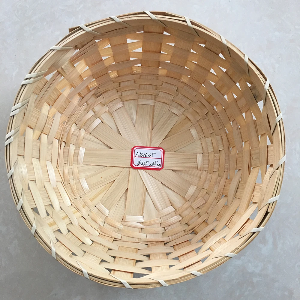 Hot sale bamboo hamper gift basket with handles