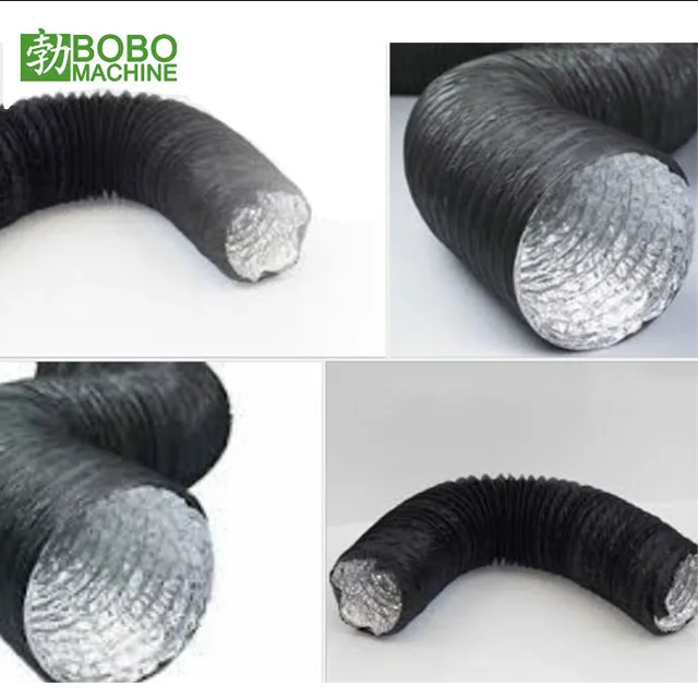 HVAC Fire Resistant Pre Insulated Pvc Flexible Aluminum Duct Making Forming Machine for Air Conditioning Ventilation