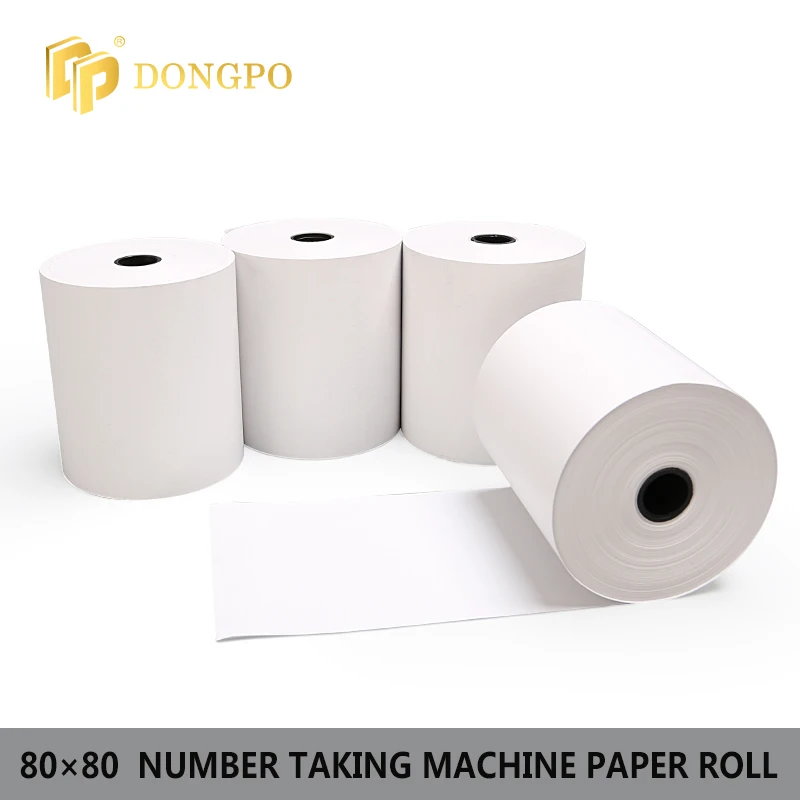  Factory directly printed brand logo POS 80 x 80mm cash register roll direct thermal paper 100% wood