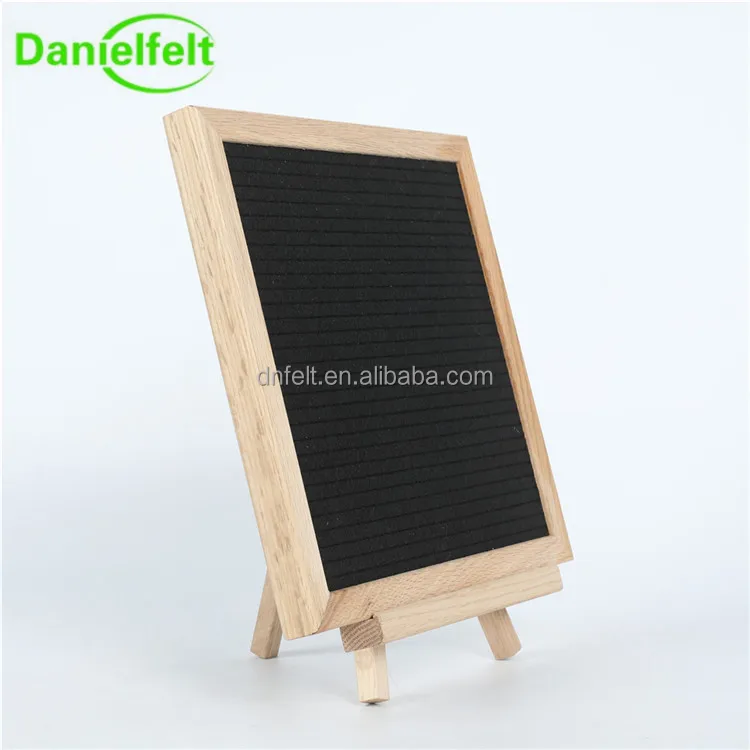 
China Supplier oak frame changeable magnetic black felt letter display board with custom stands letters 