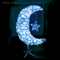 3d домашний декор для торгового центра, праздничное украшение, луна Рамадан с подсветкой