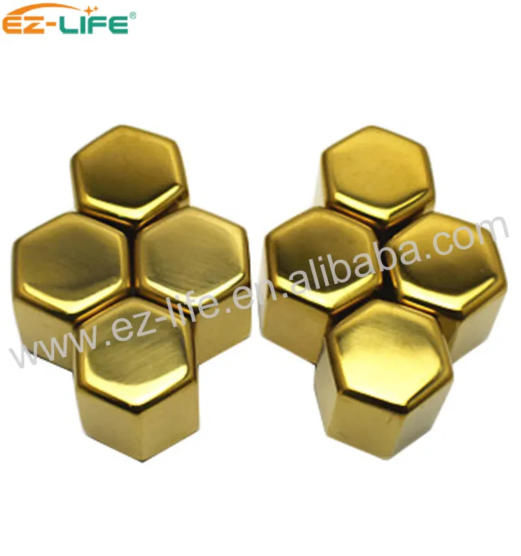 wine accessories Personalized Gold Make Special Shape Ice Cube wine cooler stainless steel Whiskey Stones For Wine Chiller