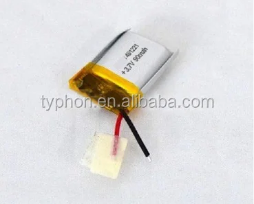 OEM battery 481221 3.7v 90mAh rechargeable flat lithium li-ion lipo battery
